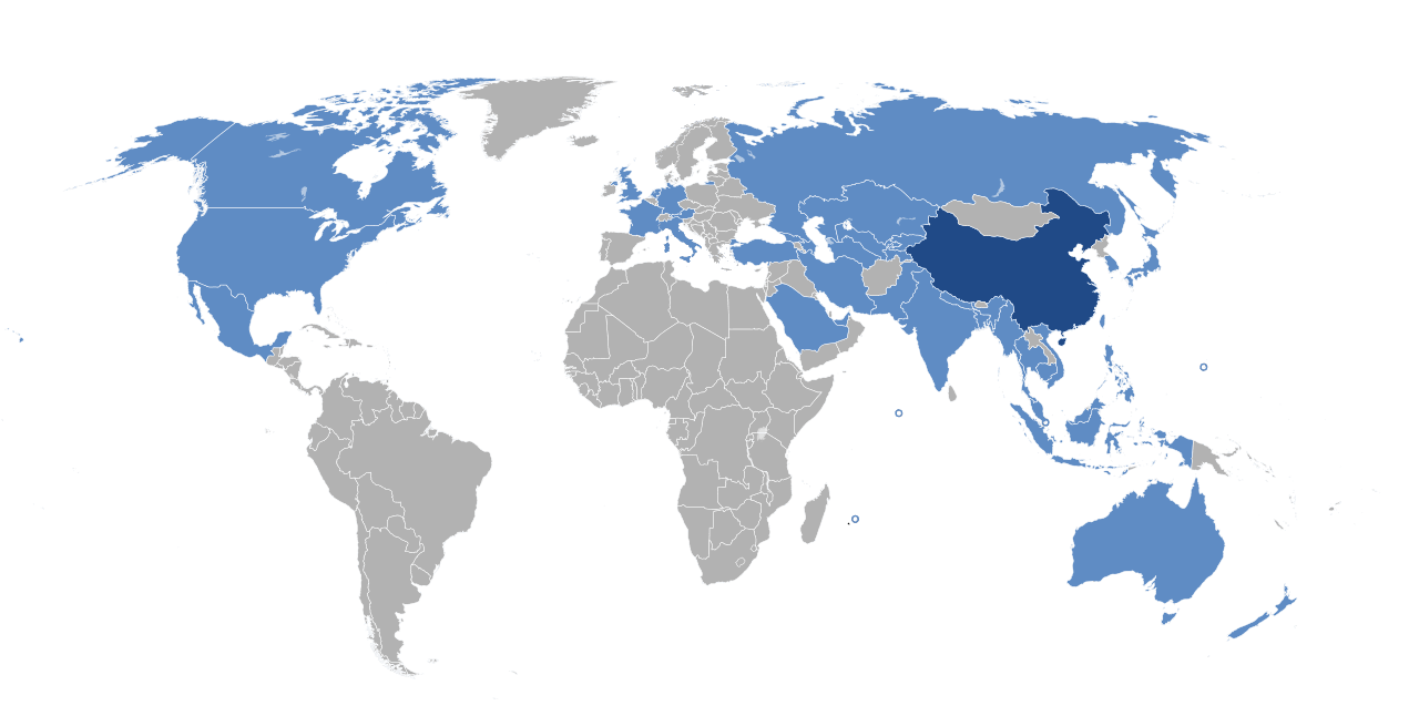 1280px China Southern Airlines Destinations 2018 svg
